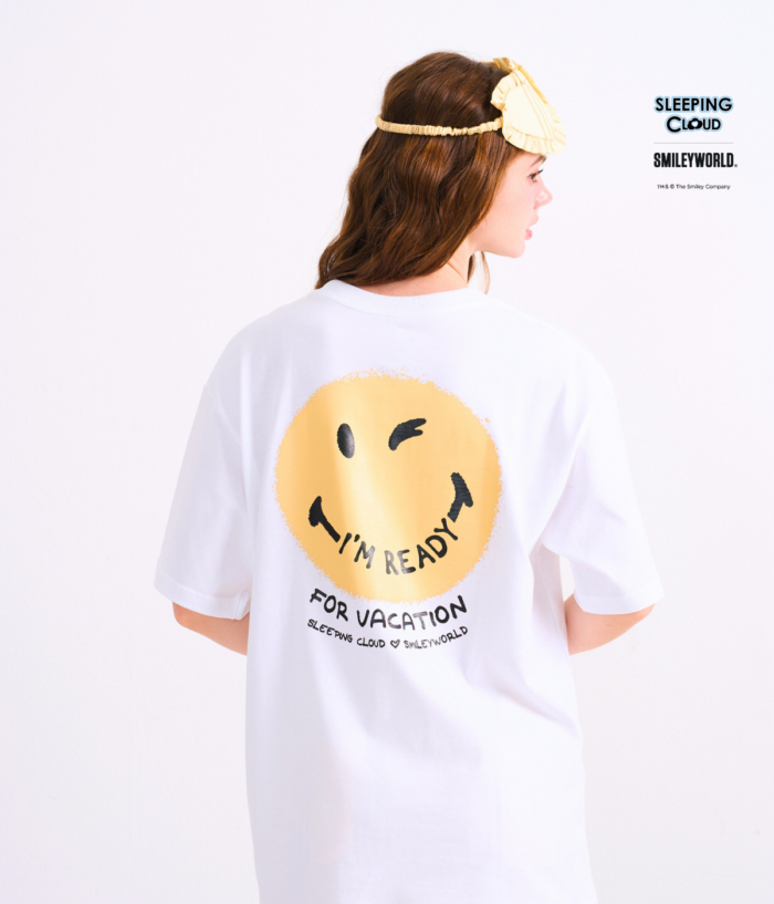 Braless T-Shirt set, White T-Shirt + Shorts : Yellow - Image 4