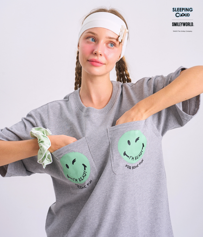 Braless T-Shirt set, Gray T-Shirt + Shorts : Green - Image 7