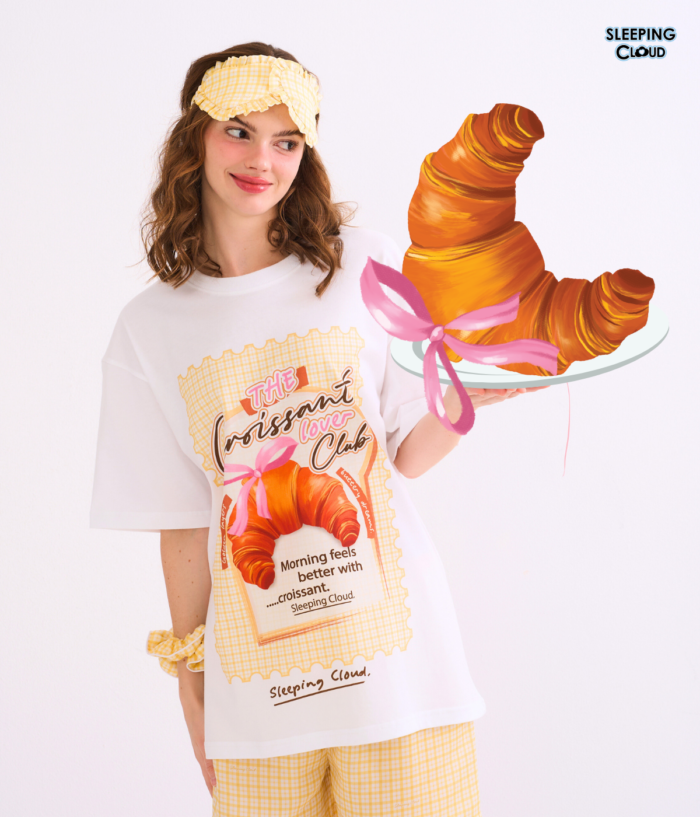 T-Shirt + Shorts set, More Sweets : Croissant - Image 2