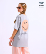 Braless T-Shirt set, Gray T-Shirt + Shorts : Orange