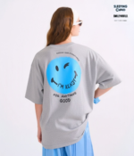 Braless T-Shirt set, Gray T-Shirt + Shorts : Blue