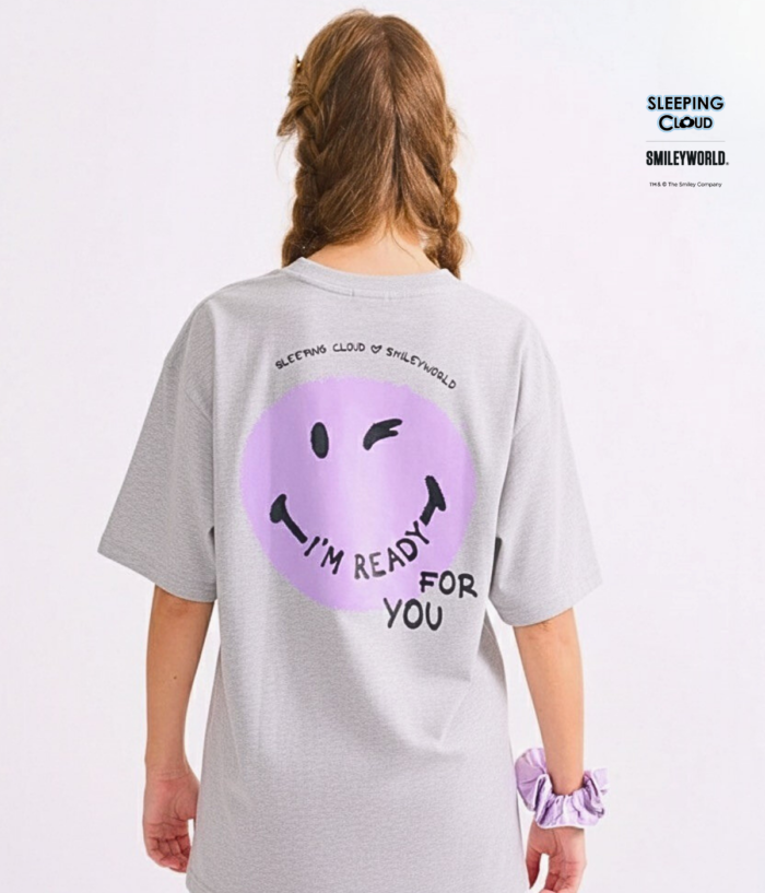 Braless T-Shirt set, Gray T-Shirt + Shorts : Purple - Image 2