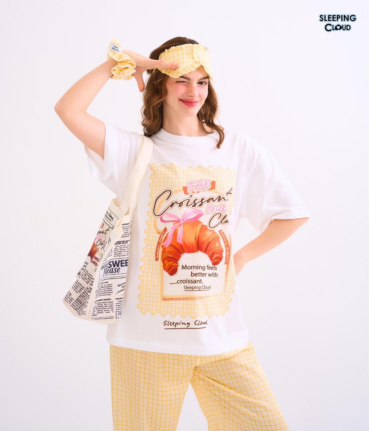 26 T-Shirt + Pants set, More Sweets : Croissant - Image 1