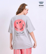 Braless T-Shirt set, Gray T-Shirt + Shorts : Red - Image 3