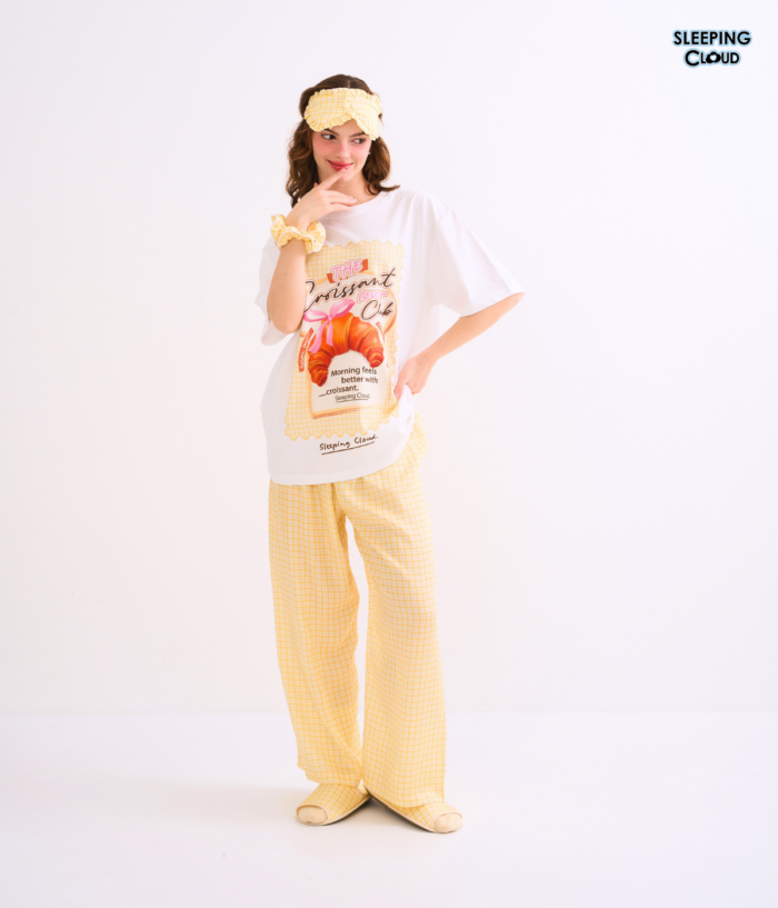 T-Shirt + Pants set, More Sweets : Croissant - Image 2