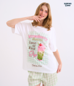 T-Shirt + Shorts set, More Sweets : Strawberry Matcha - Image 4