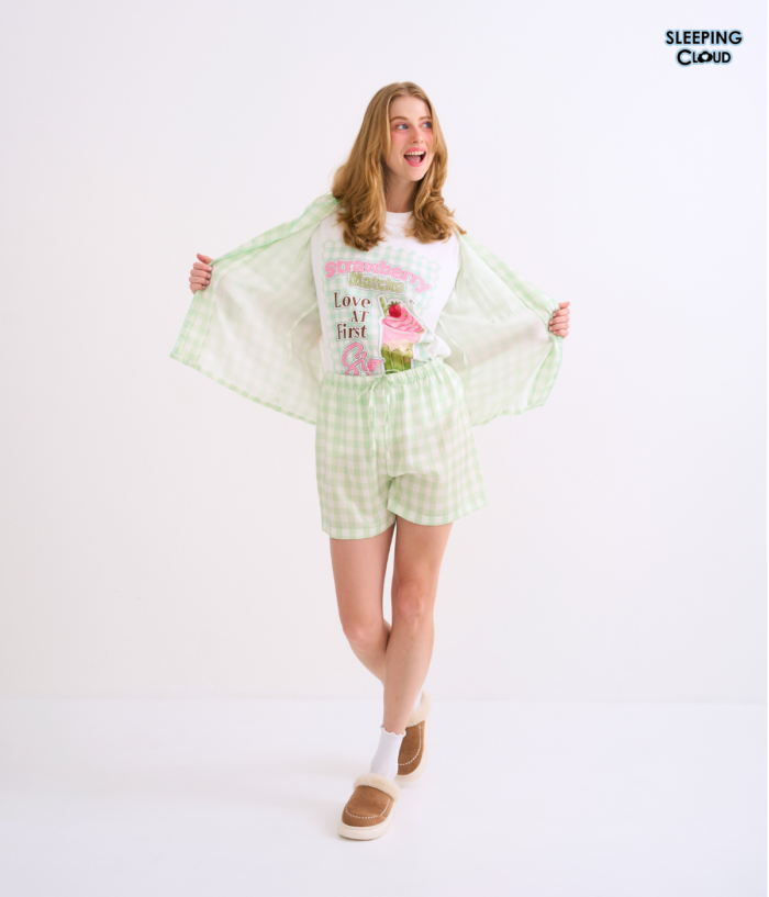 T-Shirt + Shorts set, More Sweets : Strawberry Matcha - Image 5