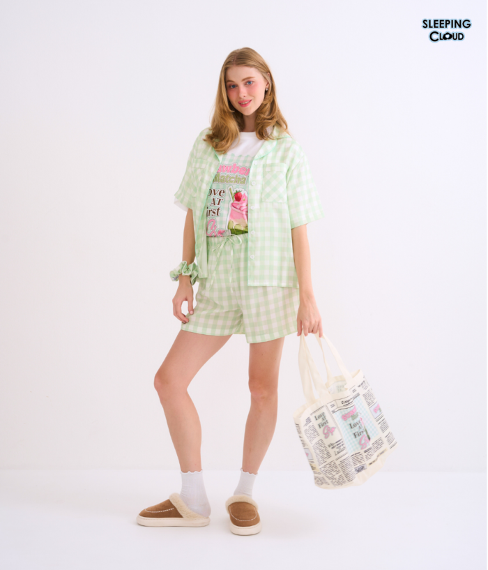 T-Shirt + Shorts set, More Sweets : Strawberry Matcha - Image 6