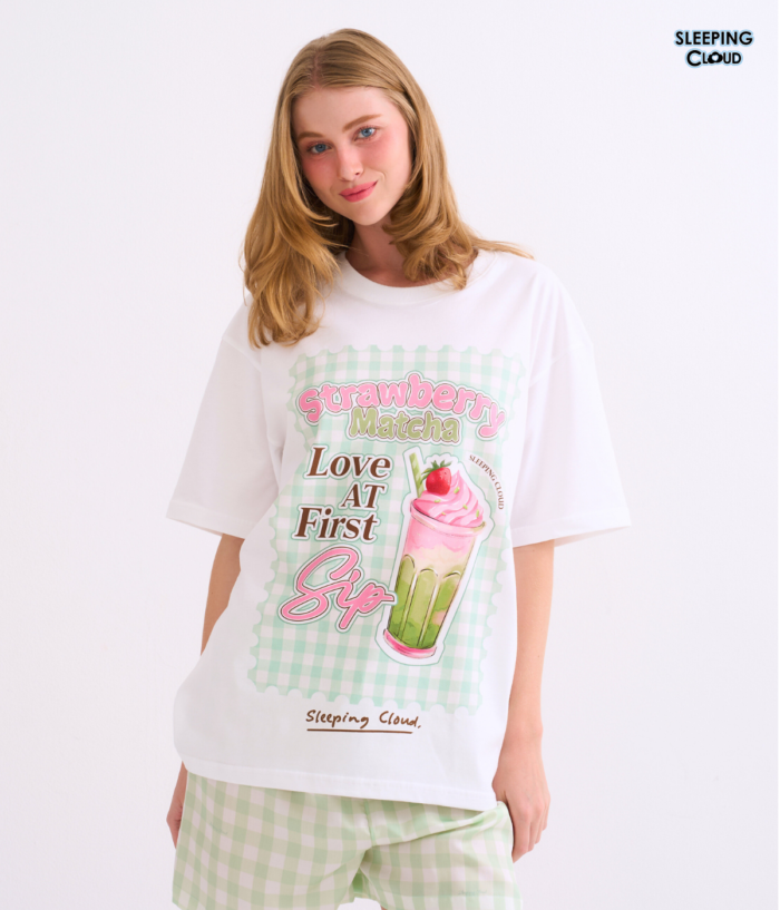 T-Shirt + Shorts set, More Sweets : Strawberry Matcha - Image 7