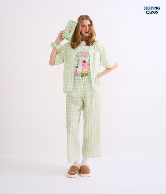 T-Shirt + Pants set, More Sweets : Strawberry Matcha - Image 5