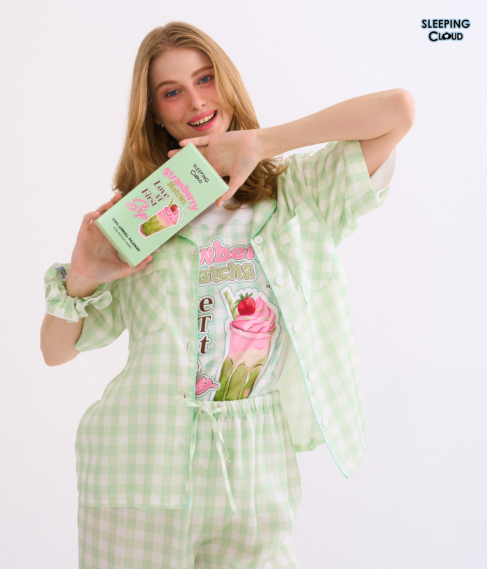 T-Shirt + Pants set, More Sweets : Strawberry Matcha - Image 6