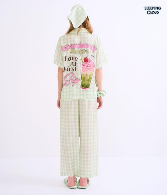 More Sweet Please, Short sleeves + Pants : Strawberry Matcha - Image 6