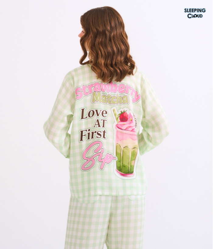 More Sweet Please, Long sleeves + Pants : Strawberry Matcha - Image 2