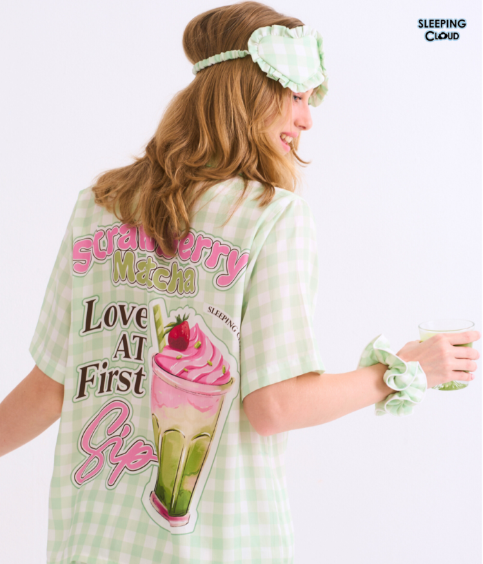 More Sweet Please, Short sleeves + Shorts : Strawberry Matcha - Image 5