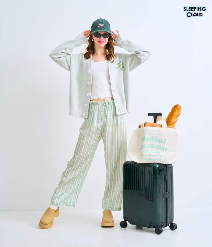 Travel-Ready PJs set I Cardigan + 100% Lyocell Pants  : Wednesday - Image 2