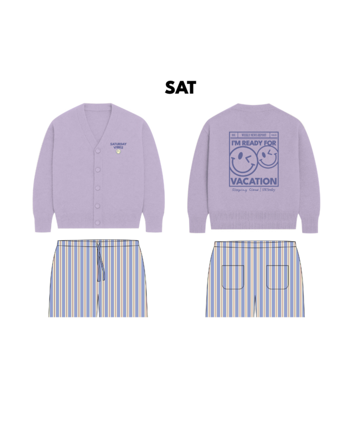 Travel-Ready PJs set I Cardigan + 100% Lyocell Pants  : S.W. Saturday - Image 4