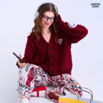 Travel-Ready PJs set I Cardigan + 100% Lyocell Pants  : S.W. Sunday