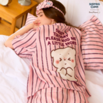 ชุดนอน SLEEPING CLOUD | ชุดนอน 100% LYOCELL ผ้านุ่ม เย็น ใส่สบาย : BearPlease 7days-Tuesday - Image 6
