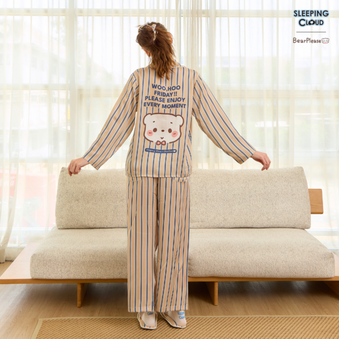 ชุดนอน SLEEPING CLOUD | ชุดนอน 100% LYOCELL ผ้านุ่ม เย็น ใส่สบาย : BearPlease 7days-Friday - Image 5