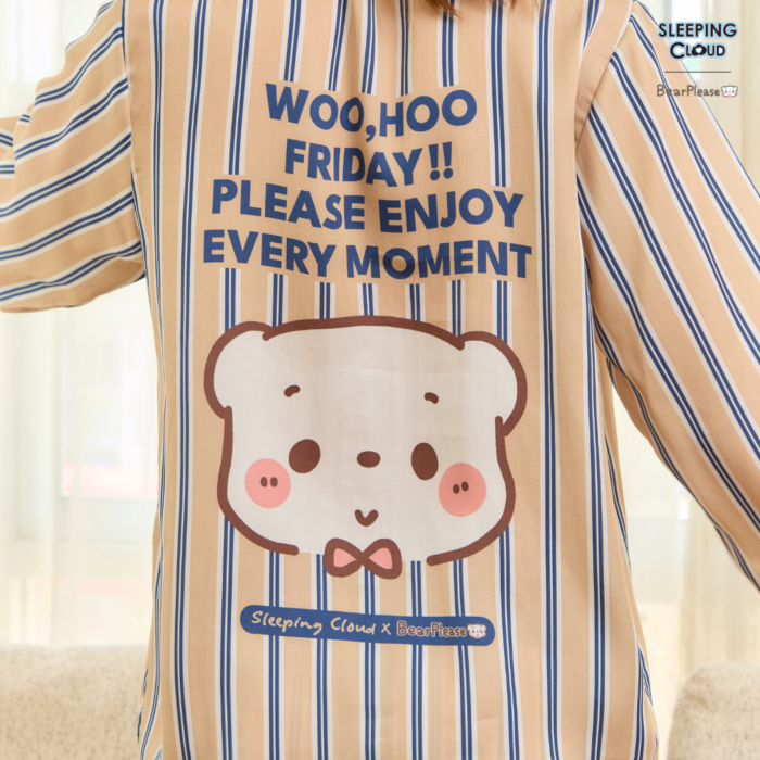 ชุดนอน SLEEPING CLOUD | ชุดนอน 100% LYOCELL ผ้านุ่ม เย็น ใส่สบาย : BearPlease 7days-Friday - Image 7