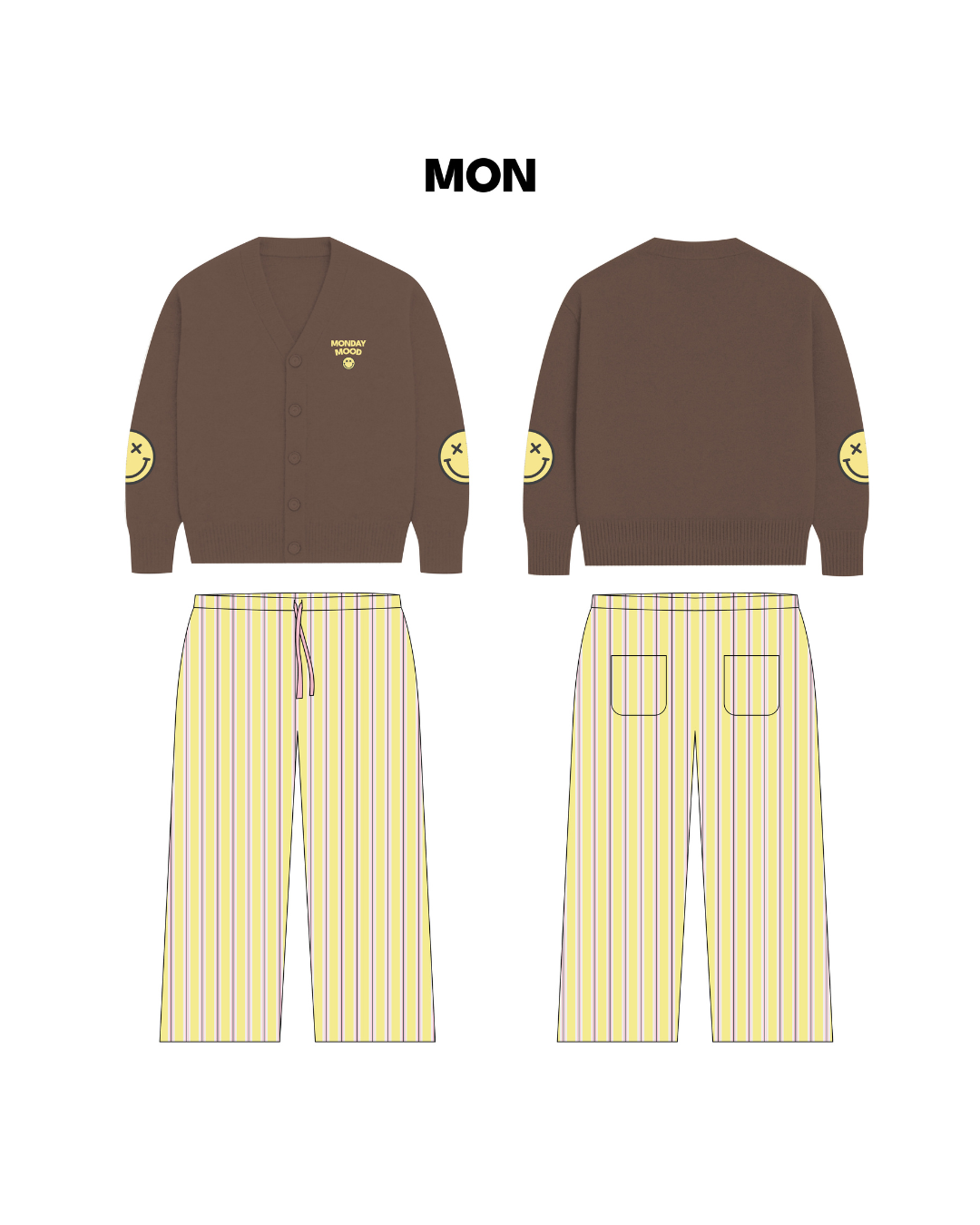 6 Travel-Ready PJs set I Cardigan + 100% Lyocell Pants : S.W. Monday - Image 1
