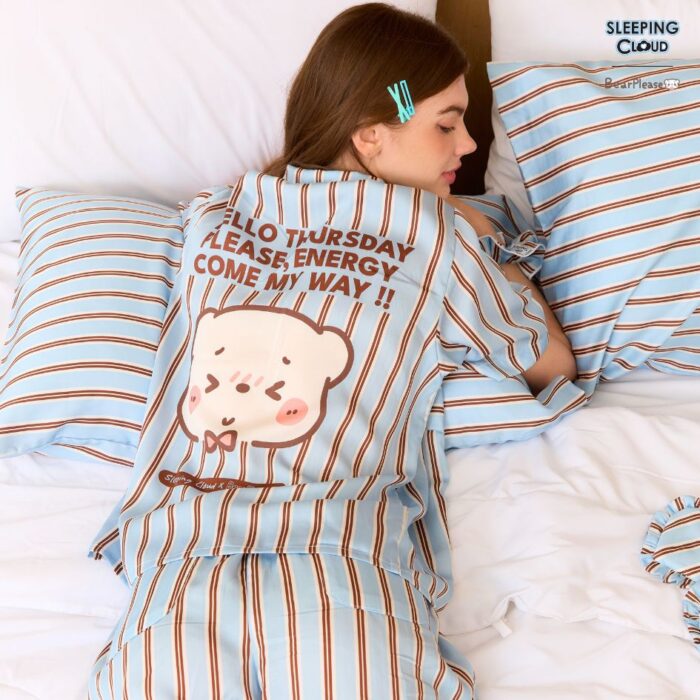 ชุดนอน SLEEPING CLOUD | ชุดนอน 100% LYOCELL ผ้านุ่ม เย็น ใส่สบาย : BearPlease 7days-Thursday - Image 3