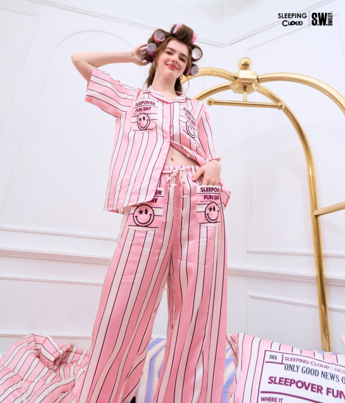 ชุดนอน SLEEPING CLOUD | ชุดนอน 100% LYOCELL ผ้านุ่ม เย็น ใส่สบาย :  Playful Days Tuesday - Image 4