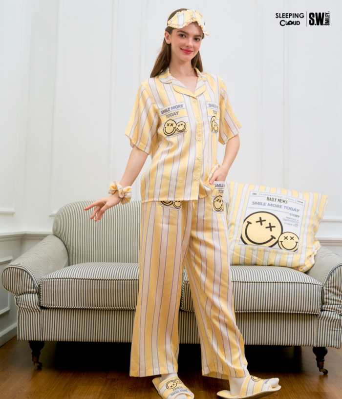 ชุดนอน SLEEPING CLOUD | ชุดนอน 100% LYOCELL ผ้านุ่ม เย็น ใส่สบาย :  Playful Days Monday - Image 6