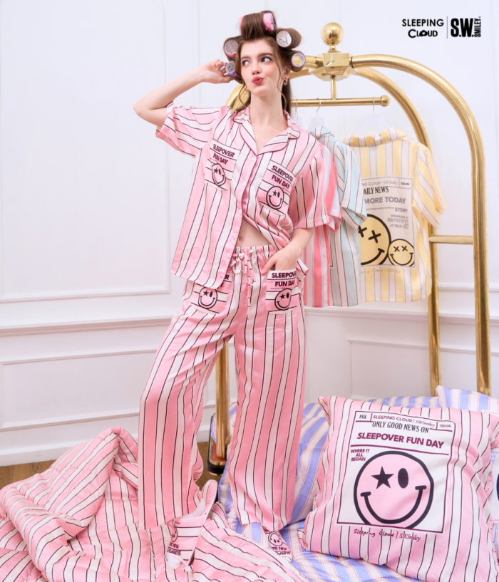 ชุดนอน SLEEPING CLOUD | ชุดนอน 100% LYOCELL ผ้านุ่ม เย็น ใส่สบาย :  Playful Days Tuesday - Image 2
